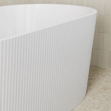 Avalon 1500mm Acrylic Fluted Freestanding Bath with Overflow